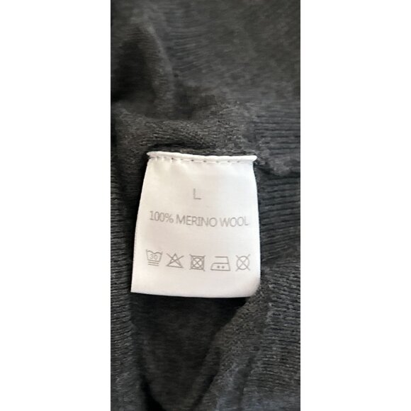 LINEA The Prestwick Merino Wool Sweater V-Neck Pullover Gray Size Large - Picture 5 of 5